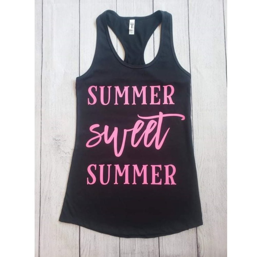 Black "Summer Sweet Summer" Tank